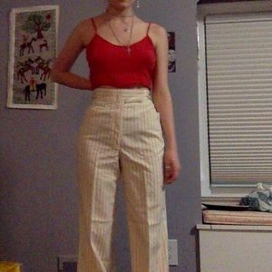 Sick pinstripe linen vintage pants!!